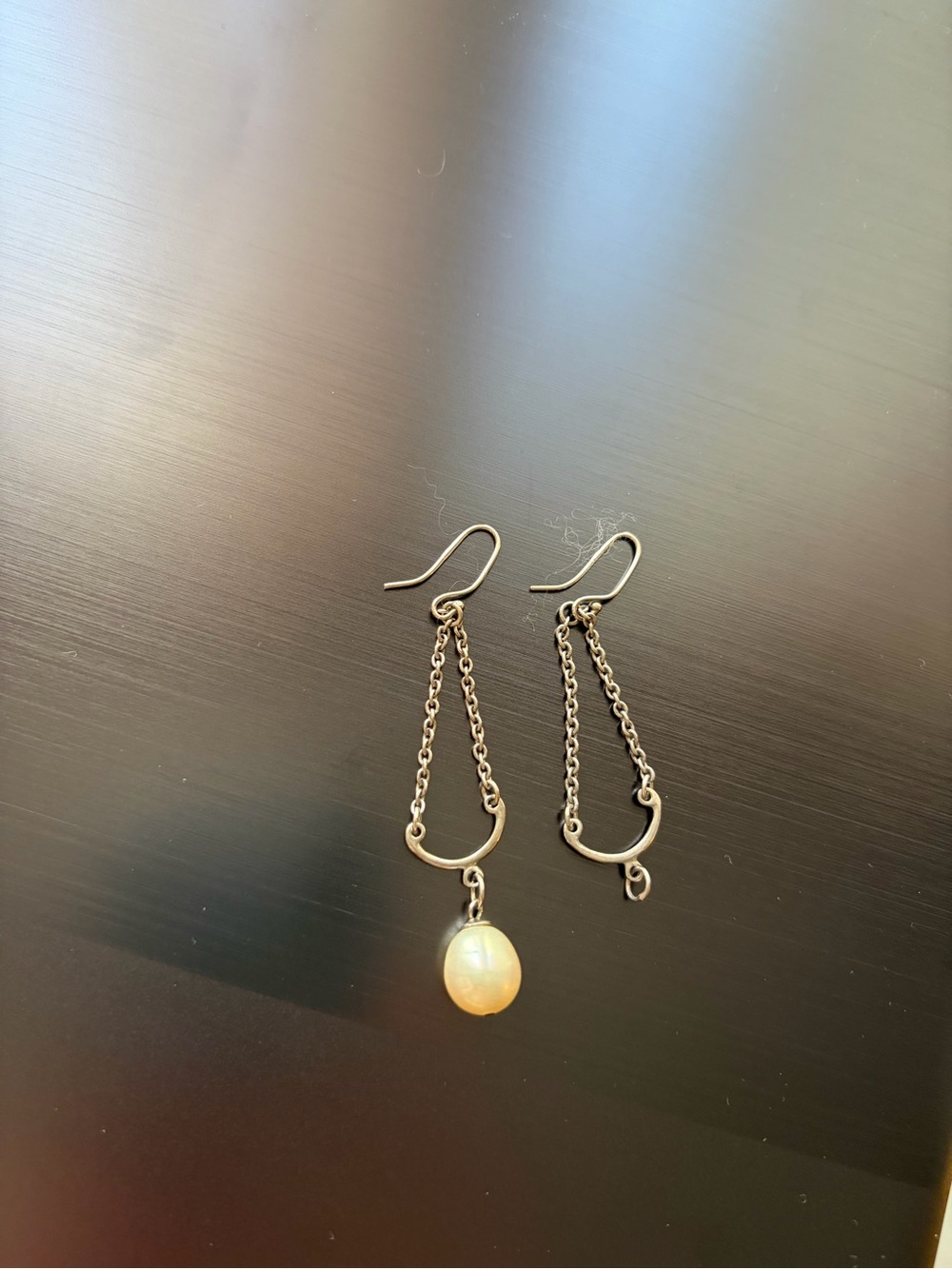 Dangly Pearl Earrings (1 pearl missing)